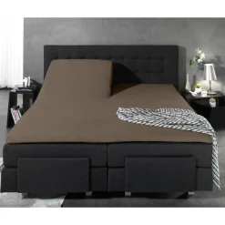 Splittopper Hoeslakens*Beddenbriljant Jersey Hoeslaken Splittopper Hoeslaken Taupe