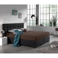 Matras Hoeslakens*Beddenbriljant Jersey Matras Hoeslaken 135 gr Deep Taupe