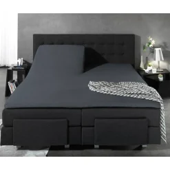 Splittopper Hoeslakens*Beddenbriljant Jersey Splittopper Hoeslaken Antraciet