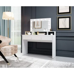 Kaptafels*Beddenbriljant Kaptafel Ariana - Wit incl. Verlichting