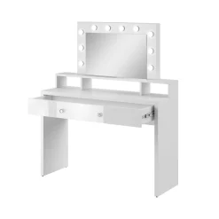 Kaptafels*Beddenbriljant Kaptafel Ariana - Wit incl. Verlichting