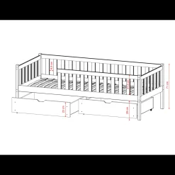 Kinderbed*Beddenbriljant Kinderbed Anne - Wit - Direct Leverbaar!