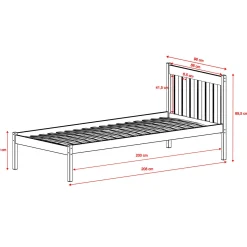 Kinderbed*Beddenbriljant Kinderbed Mart - 1-persoons - 90 x 200