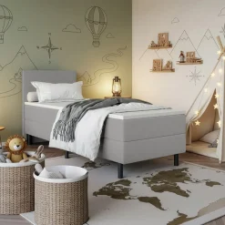 Boxspring Vast*Beddenbriljant Kinderboxspring Liv – Comfortabel en stevig bed voor kinderen