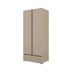 Kledingkasten*Beddenbriljant Kledingkast Crotone - Taupe - 2-Deurs met Lade