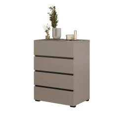 Ladekasten*Beddenbriljant Ladekast Crotone - 4 lades - Taupe