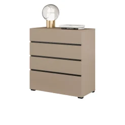 Ladekasten*Beddenbriljant Ladekast Crotone - Taupe - 4 Lades