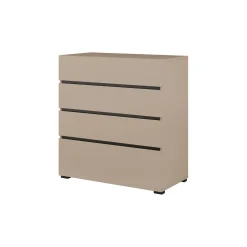 Ladekasten*Beddenbriljant Ladekast Crotone - Taupe - 4 Lades