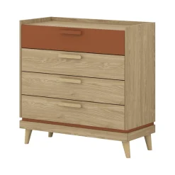 Ladekasten*Beddenbriljant Ladekast Skagen - Eiken - 4 Lades