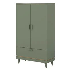 Linnenkasten*Beddenbriljant Linnenkast Skagen - Groen - 2-Deurs met Lade