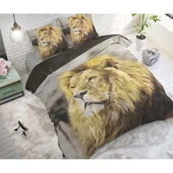 Dekbedovertrekken*Beddenbriljant Lion Mind Taupe