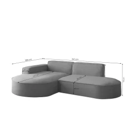 L-Banken*Beddenbriljant Loungebank Panama Studio – Linker of Rechter loungegedeelte – Ruime keuze in stof en kleur