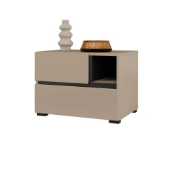 Nachtkasten*Beddenbriljant Nachtkastje met Lades Crotone - Taupe