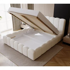 Bed Met Opbergruimte|Gestoffeerd Bed*Beddenbriljant Opberg Bed Boris – Luxe Bekleding | Kies je kleur