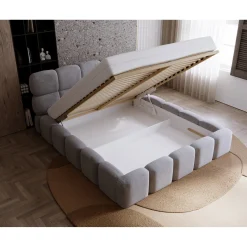 Bed Met Opbergruimte|Gestoffeerd Bed*Beddenbriljant Opberg Bed Como - Luxe Bekleding | Kies je kleur