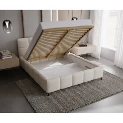 Bed Met Opbergruimte|Gestoffeerd Bed*Beddenbriljant Opberg Bed Nola – Luxe Bekleding | Kies je kleur