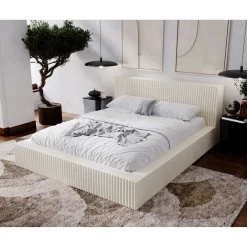 Bed Met Opbergruimte|Gestoffeerd Bed*Beddenbriljant Opberg Bed Tino – Luxe Ribstof Bekleding | Zacht, Warm & Duurzaam