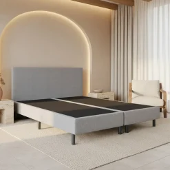 Boxspring Zonder Matras*Beddenbriljant OP=OP Boxspring Zonder Matras -180 x 220 Grijs