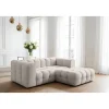 L-Banken*Beddenbriljant OP=OP Loungebank Belfast Mini Lichtbeige - Rechts