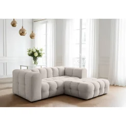 L-Banken*Beddenbriljant OP=OP Loungebank Belfast Mini Lichtbeige - Rechts
