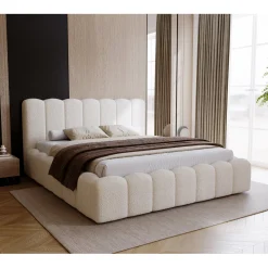 Gestoffeerd Bed*Beddenbriljant OP=OP Opberg Bed Boris 120 x 200 Skaileer Wit