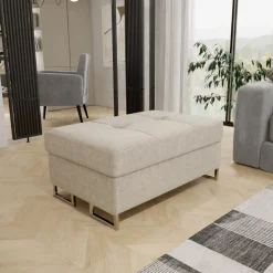 Poefs*Beddenbriljant OP=OP Poef opbergruimte Sem | Naturel Beige