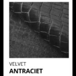 Boxspring Met Opbergruimte*Beddenbriljant OP=OP Vaste Boxspring Croco - 180 x 200 Velvet Antraciet |Incl. Voetbord