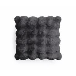 Accessoires*Beddenbriljant Pom Rabbit Fur - sierkussen Antraciet (50 x 50)