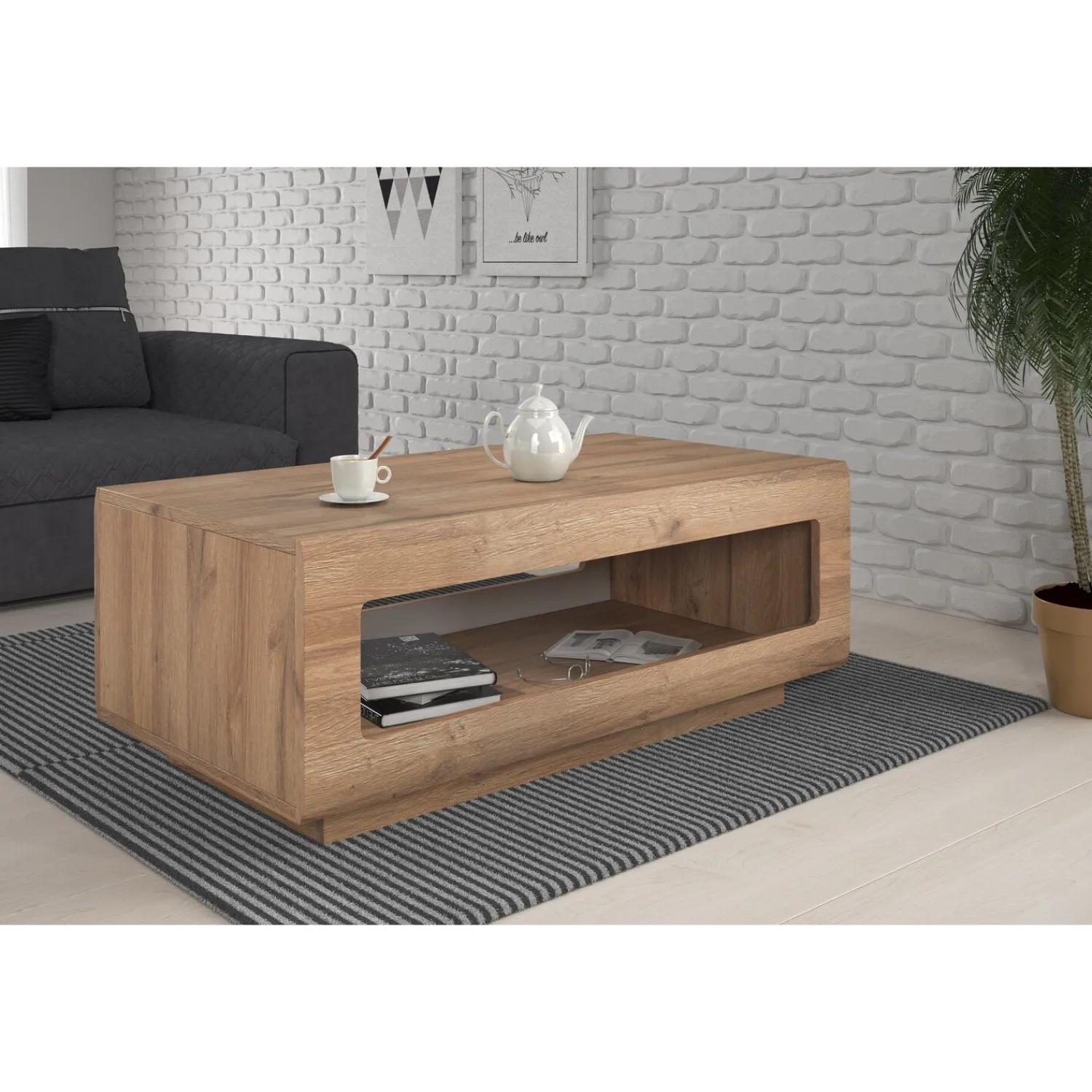Salontafels*Beddenbriljant Salontafel Turijn - Eiken
