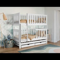 Kinderbed*Beddenbriljant Stapelbed Emiel - Wit - Direct Leverbaar!