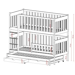 Kinderbed*Beddenbriljant Stapelbed Emiel - Wit - Direct Leverbaar!