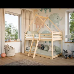 Stapelbed|Kinderbed*Beddenbriljant Stapelbed met Dakje Sven - Kinderbed - Leverbaar in 6 kleuren!