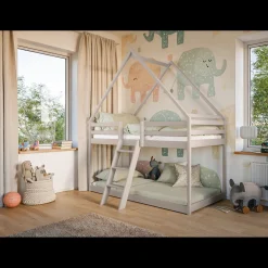 Stapelbed|Kinderbed*Beddenbriljant Stapelbed met Dakje Sven - Kinderbed - Leverbaar in 6 kleuren!