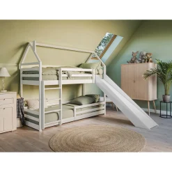 Stapelbed|Kinderbed*Beddenbriljant Stapelbed met Glijbaan Pleun - Leverbaar in 8 Kleuren!