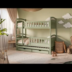 Stapelbed|Kinderbed*Beddenbriljant Stapelbed met Lade Bas - 3-persoons - 90 x 200 - Kinderbed