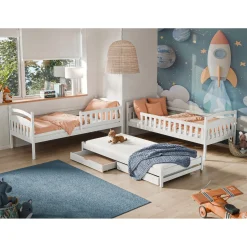 Stapelbed|Kinderbed*Beddenbriljant Stapelbed met Lade Bas - 3-persoons - 90 x 200 - Kinderbed