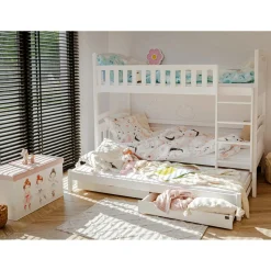 Stapelbed|Kinderbed*Beddenbriljant Stapelbed met Lade Bas - 3-persoons - 90 x 200 - Kinderbed