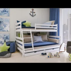 Stapelbed|Kinderbed*Beddenbriljant Stapelbed met Lade Faas - 3-persoons - 90/120 x 200 - Kinderbed - Leverbaar in 8 kleuren!