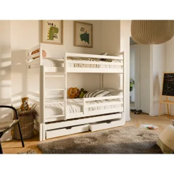 Stapelbed|Kinderbed*Beddenbriljant Stapelbed met Lade Luuk - 3-persoons - Kinderbed - Leverbaar in 8 kleuren!