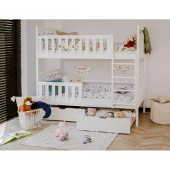 Stapelbed|Kinderbed*Beddenbriljant Stapelbed met Lade Mira - Wit - Direct Leverbaar!