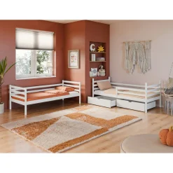 Stapelbed|Kinderbed*Beddenbriljant Stapelbed met Lade Nino - 2-persoons - 90 x 200 - Direct Leverbaar!