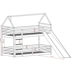 Kinderbed*Beddenbriljant Stapelbed Pleun - Naturel - Direct Leverbaar!
