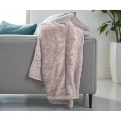 Bedspreien*Beddenbriljant Teddy - plaid Poeder Roze (150 x 200)