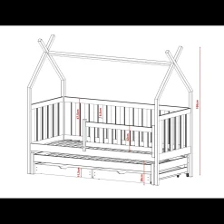 Kinderbed*Beddenbriljant Tipibed Taco - Leverbaar in 8 kleuren!