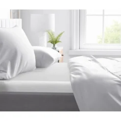 Topper Hoeslakens*Beddenbriljant Topper Hoeslaken 100 % Katoen-Satijn wit