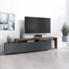 Tv Meubels*Beddenbriljant TV-meubel Bologna - Vuren / Antraciet