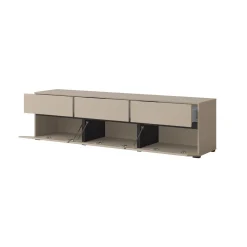 Tv Meubels*Beddenbriljant TV-meubel Crotone - 3-kleps incl. 3 lades - Taupe