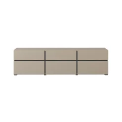Tv Meubels*Beddenbriljant TV-meubel Crotone - 3-kleps incl. 3 lades - Taupe