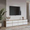 Tv Meubels*Beddenbriljant TV-meubel Crotone - 4-kleps incl. 4 lades - Wotan Eiken / Wit