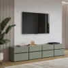 Tv Meubels*Beddenbriljant TV-meubel Crotone - 4-kleps incl. 4 lades - Groen